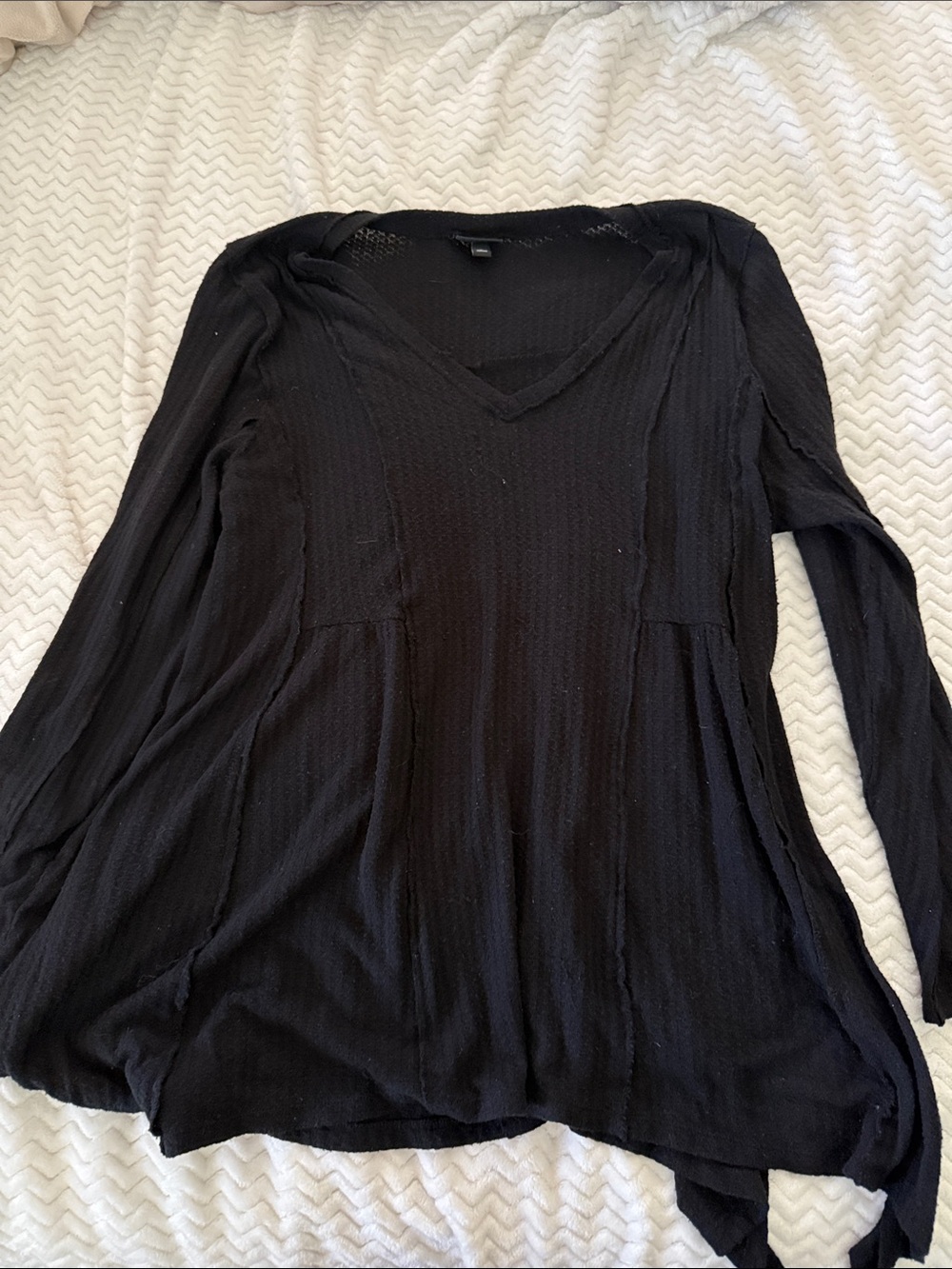 torrid Black V-Neck Long Sleeve Tunic Top